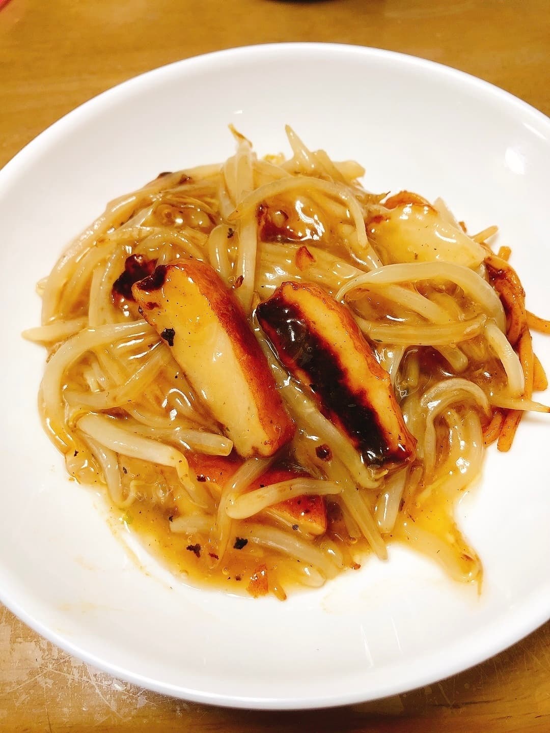 もやしあんかけ焼きそばの完成写真