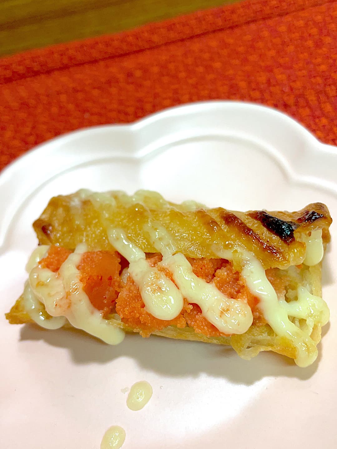 春巻の明太マヨのせ焼きの完成写真