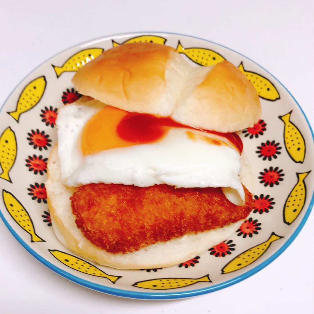 月見フィッシュバーガーの完成写真