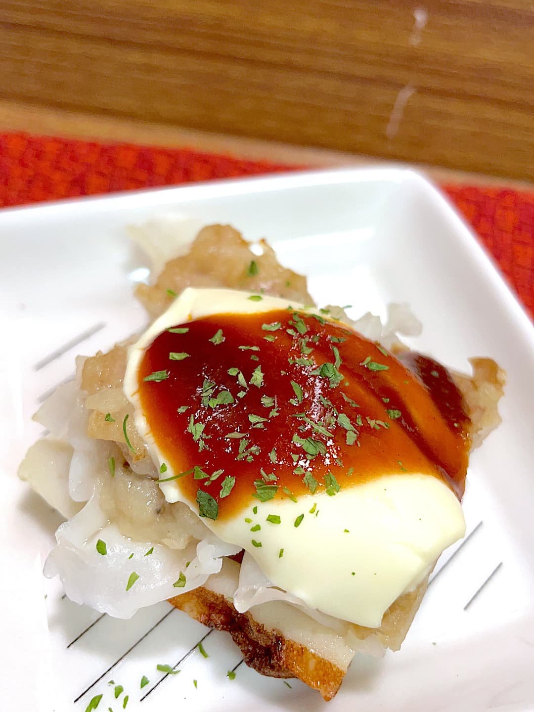 しゅうまいのちくわデミソース焼きの完成写真