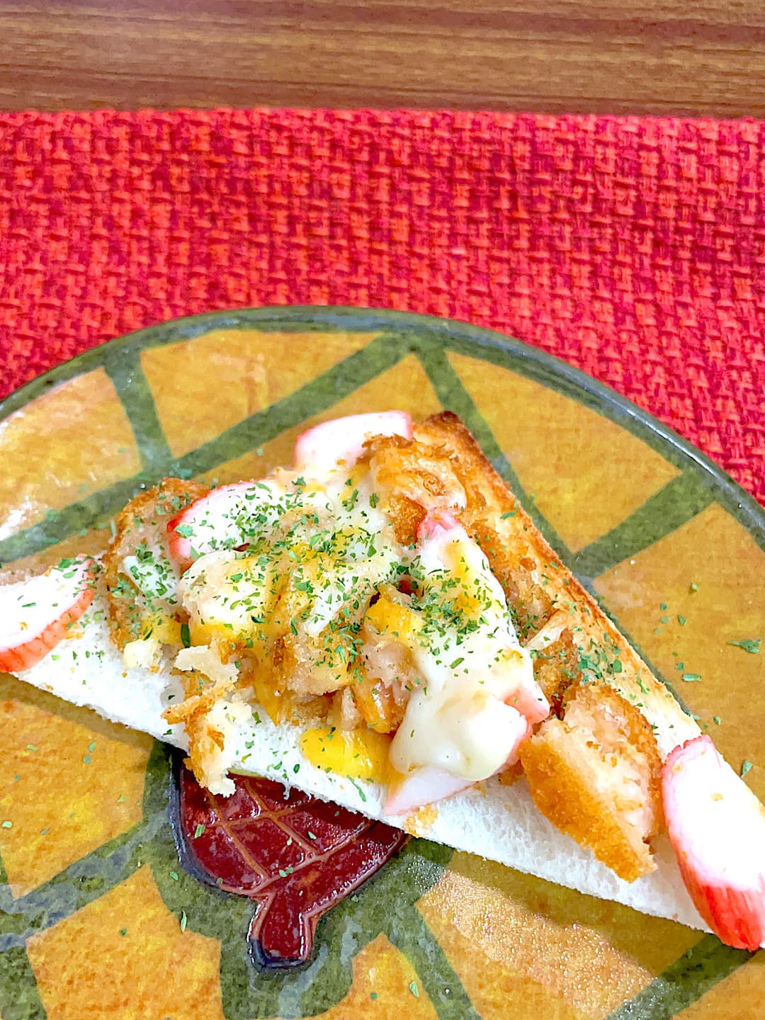 えびカツのシーフードトーストの完成写真