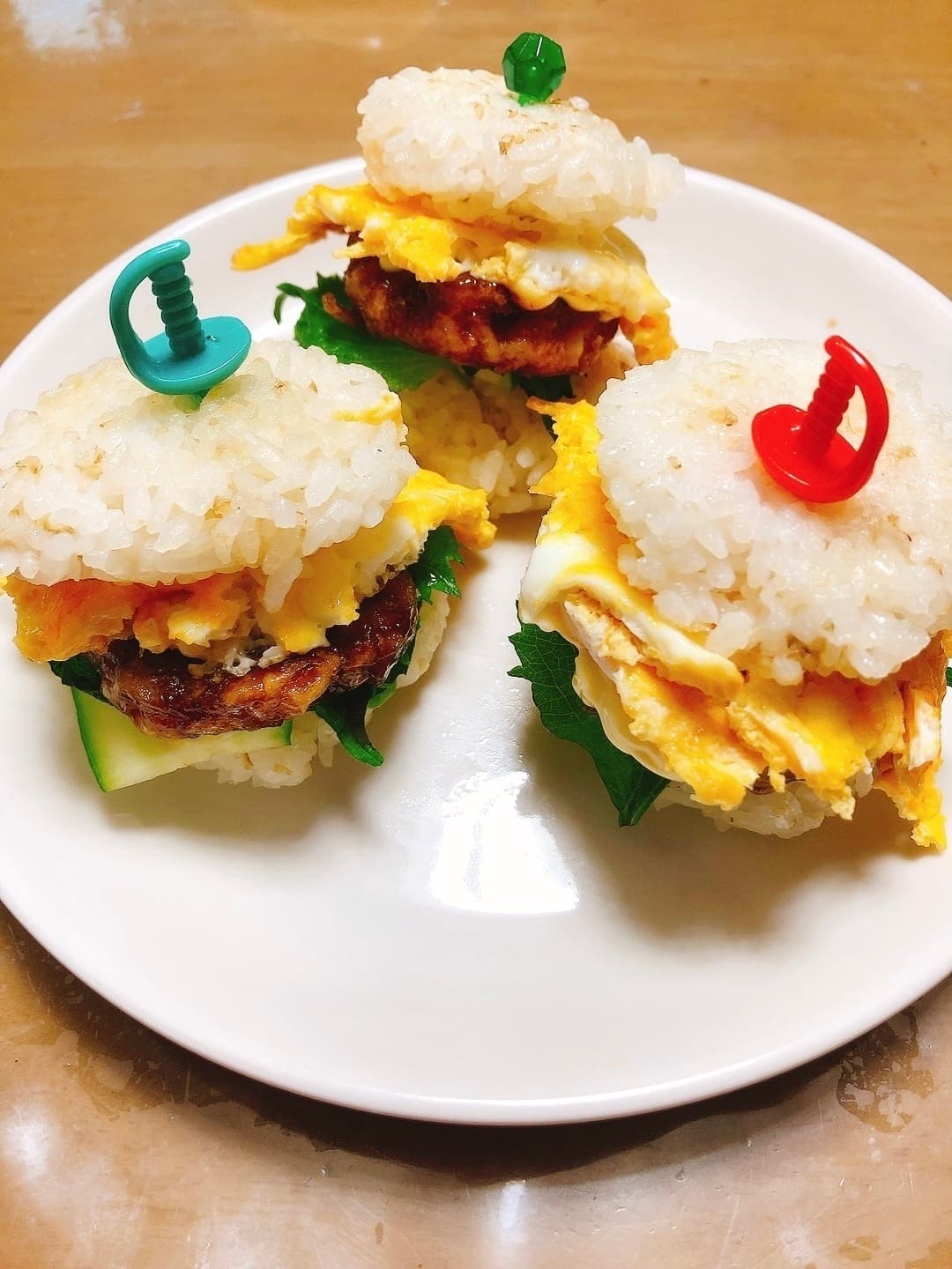 ライスバーガーの完成写真