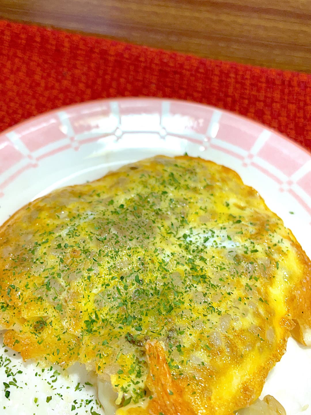 枝豆こんぶおにぎりのお焼きの完成写真