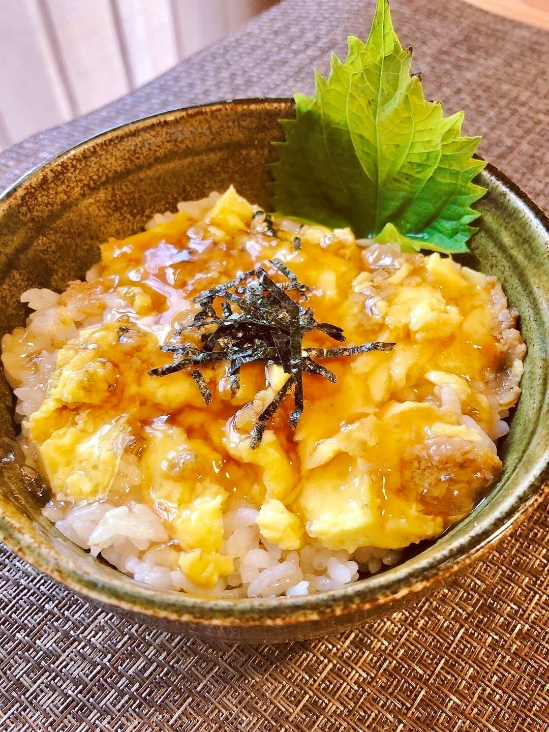 和風オムレツの甘酢あんかけ丼の完成写真