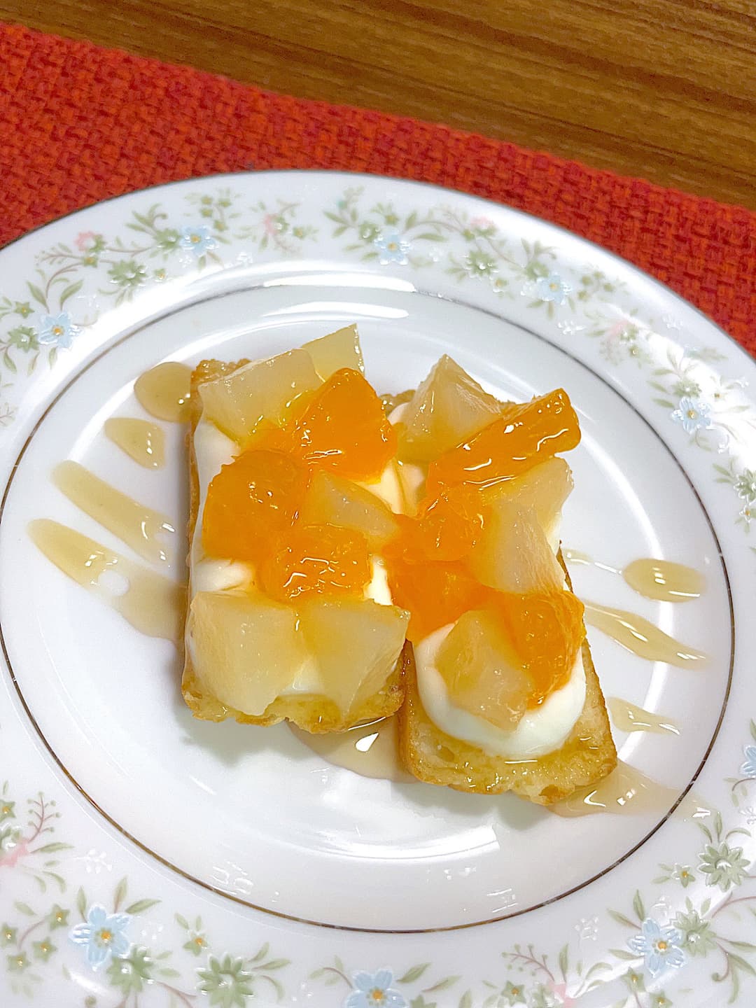 今川焼のフルーツタルト風の完成写真