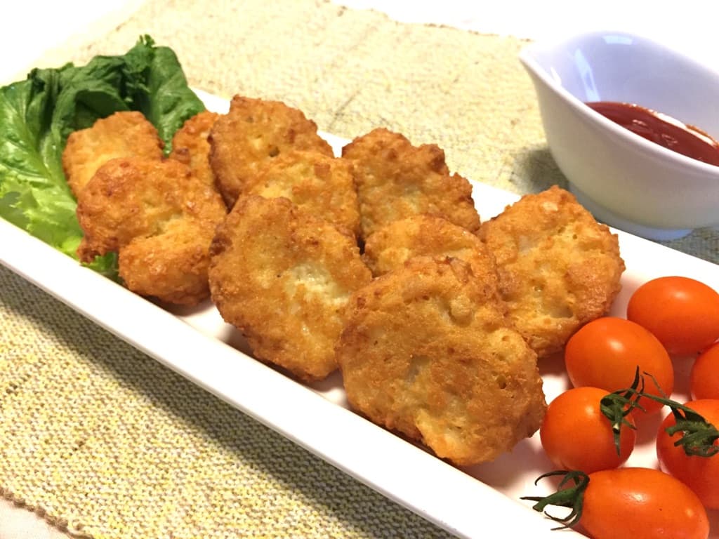 サラダチキンの簡単豆腐ナゲットの完成写真