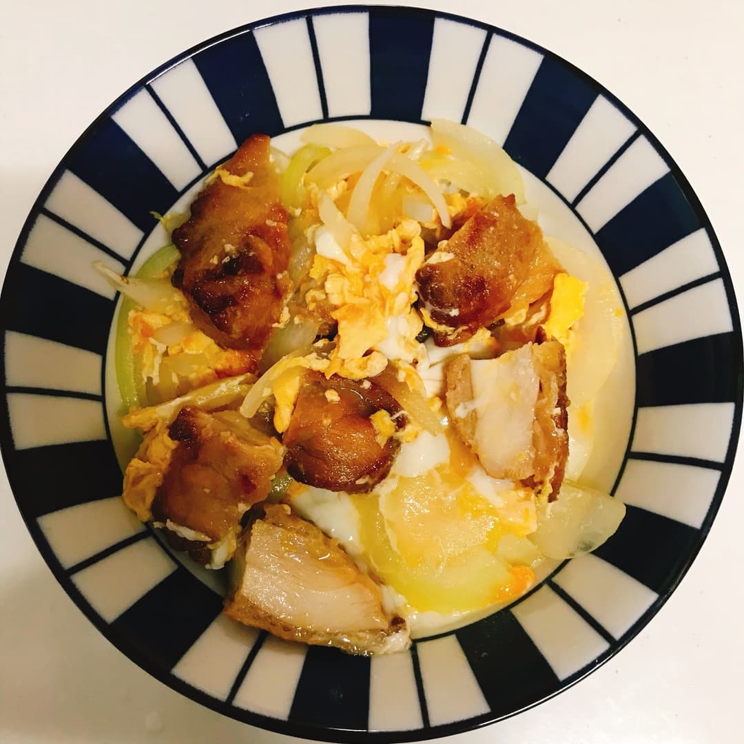 てり焼きチキンの親子丼の完成写真