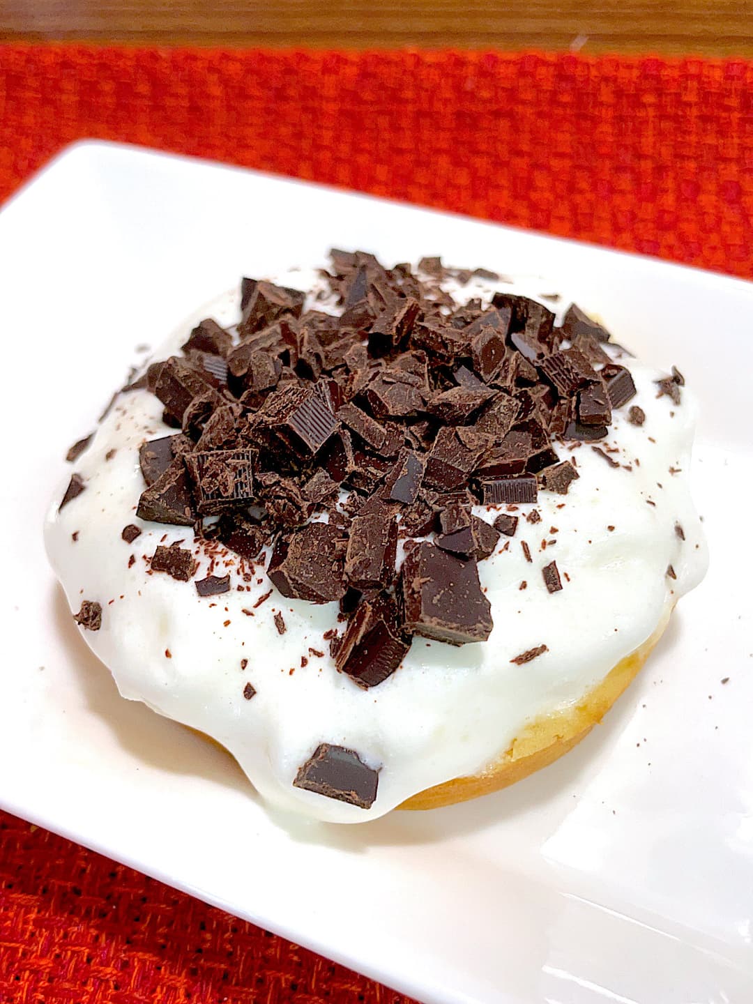 クリームチーズ今川焼のチョコホイップのせの完成写真