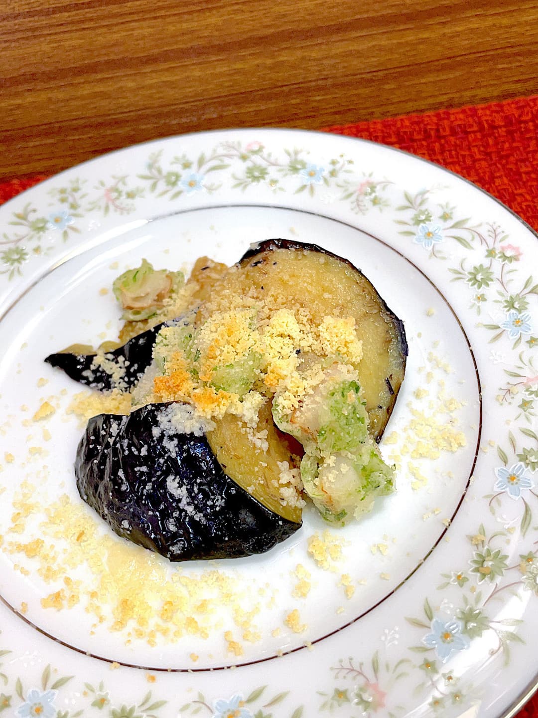 揚げなすと磯辺揚げのチーズ焼きの完成写真