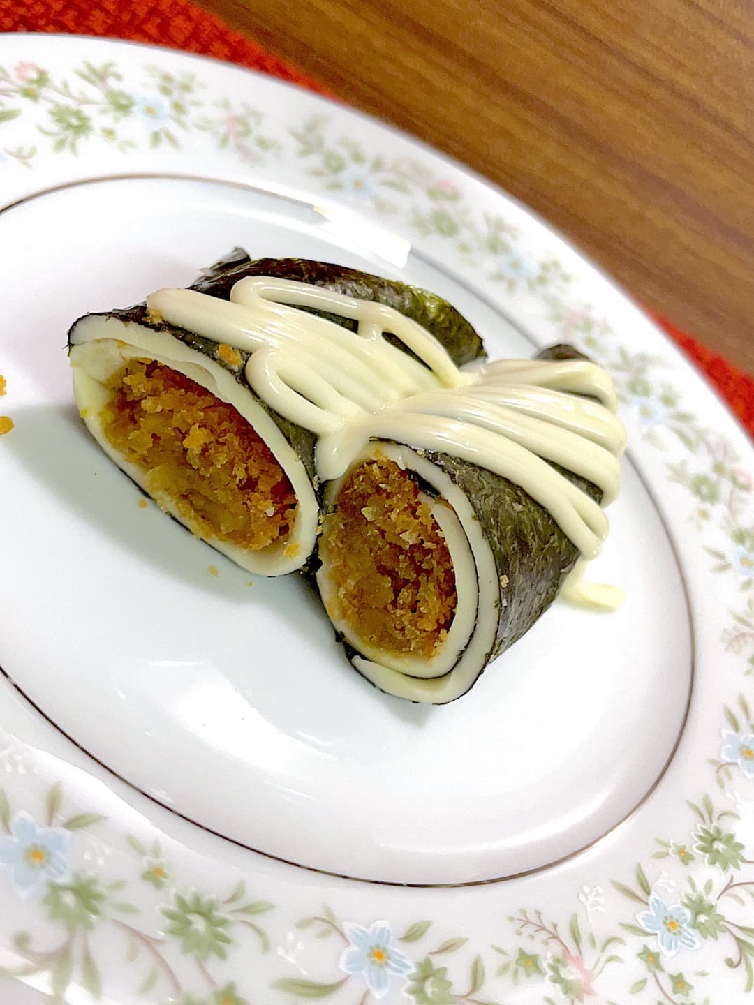 カレーコロッケのチーズ海苔ロールの完成写真