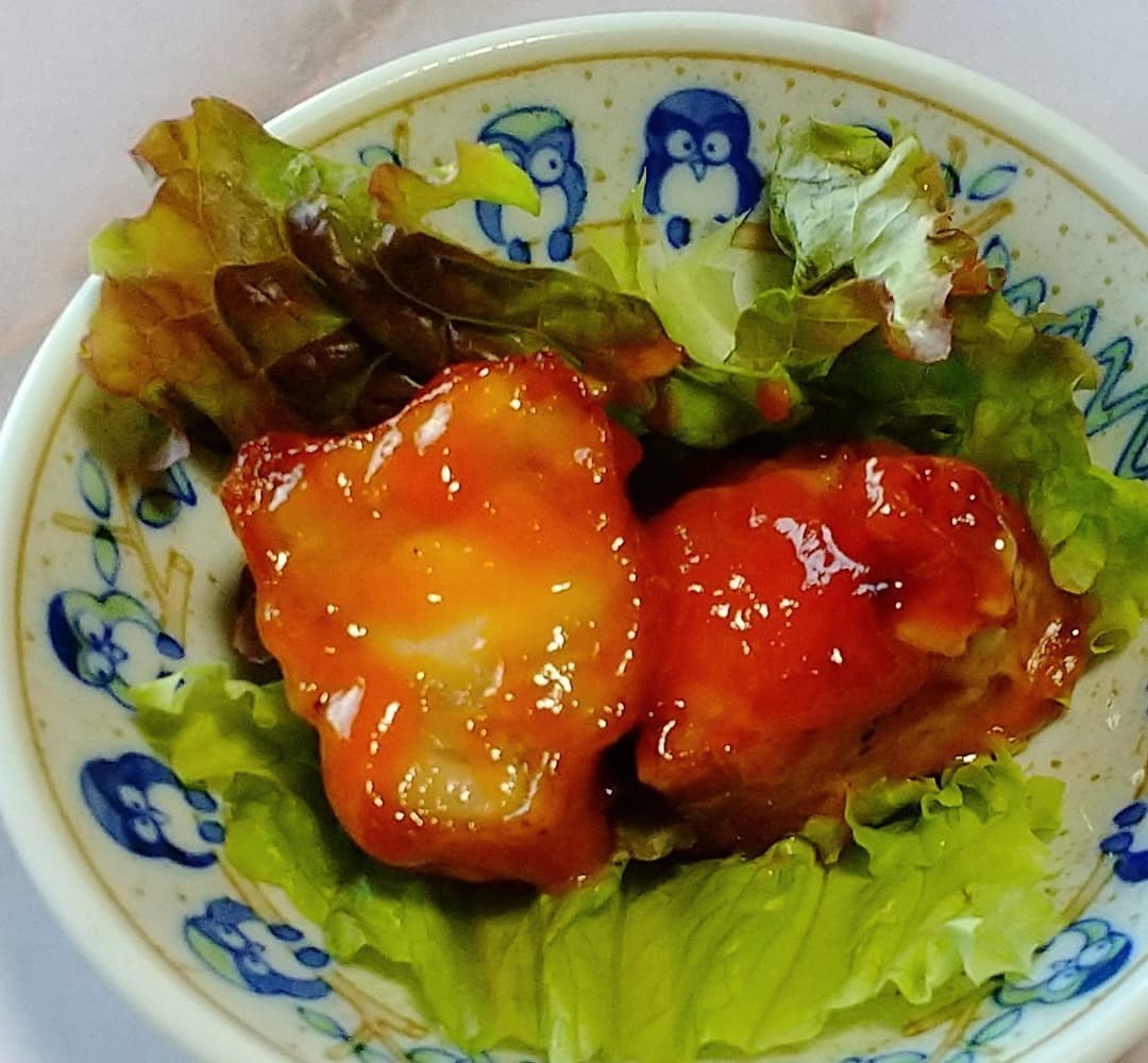 唐揚げのエビマヨ風の完成写真