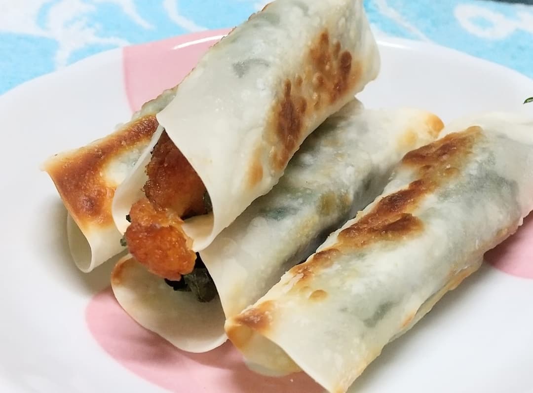 【ささみソースカツ】餃子の皮包み焼きの完成写真