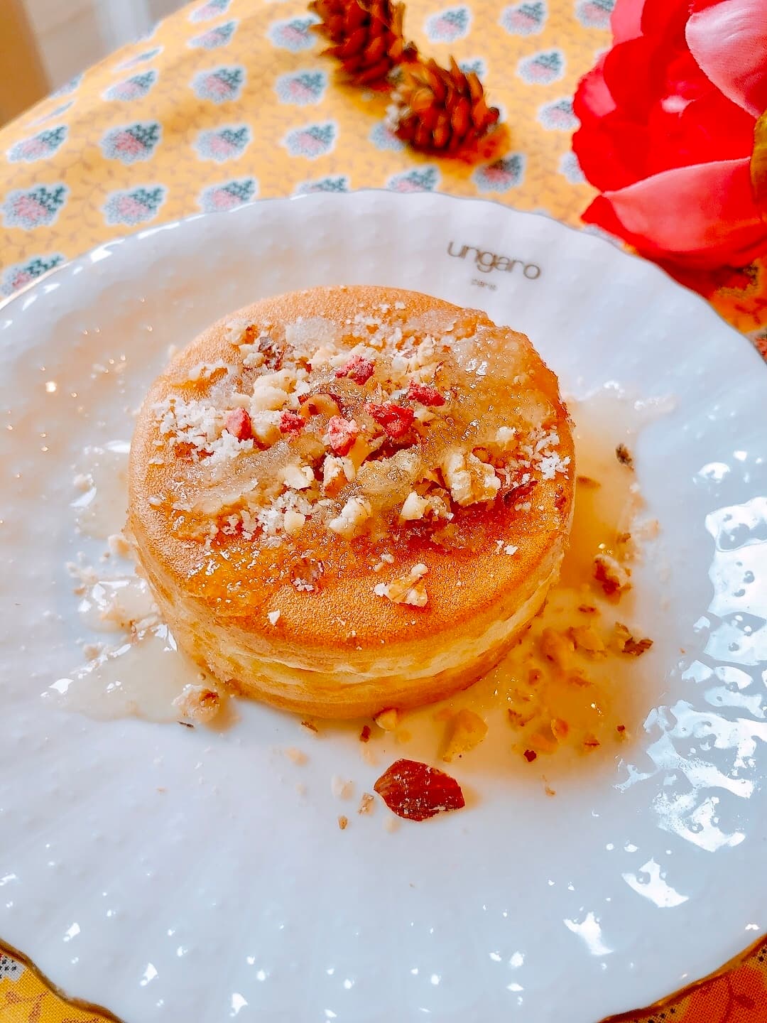 今川焼のパルメザンチーズ&ナッツのせの完成写真