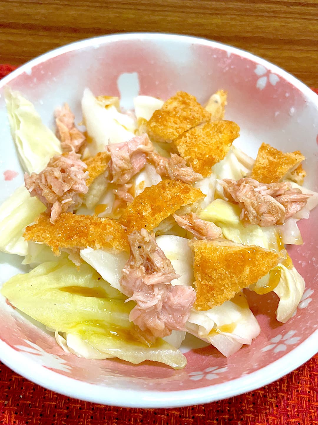 蒸し野菜のコロッケサラダの完成写真