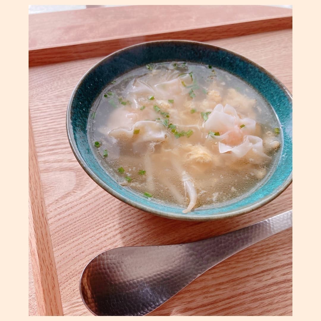 シャキシャキもやしと甘えびシューマイの中華スープの完成写真