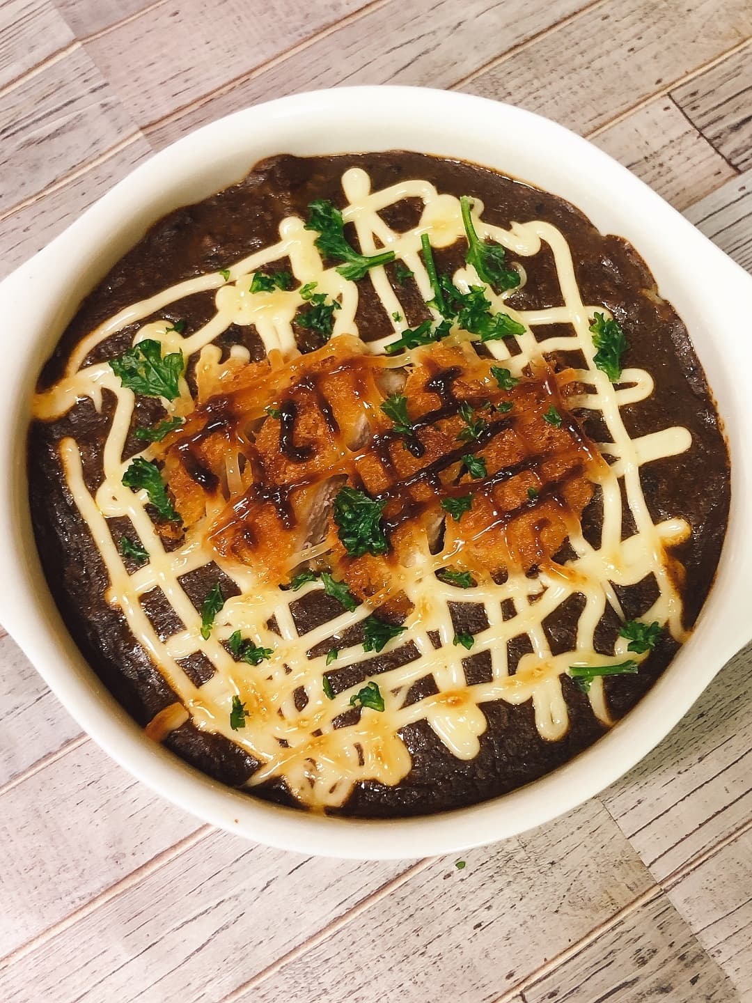 極上ヒレカツで焼きカツカレーの完成写真