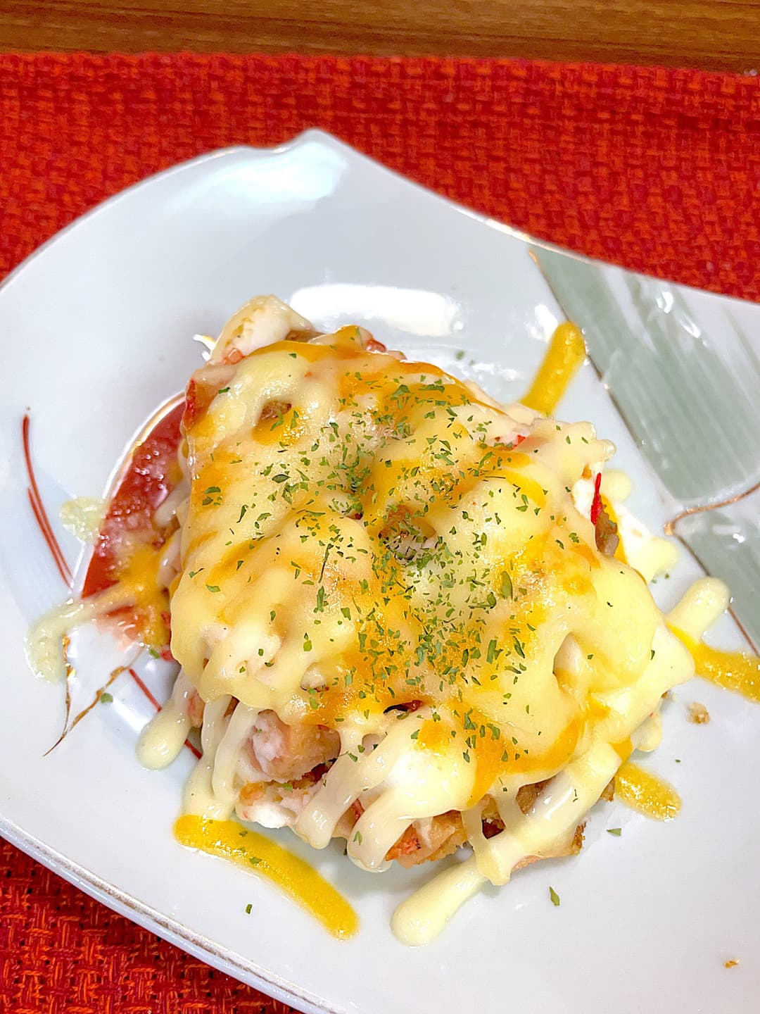 はんぺんバーグのチーズ焼きの完成写真