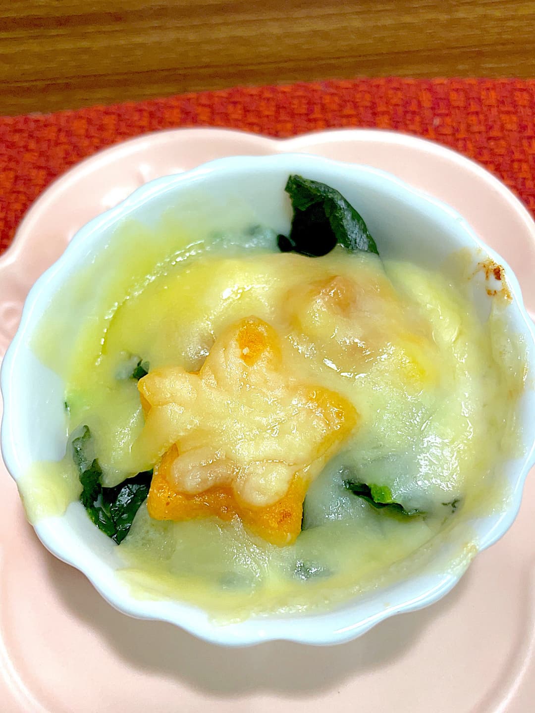ほうれん草チーズグラタンの完成写真