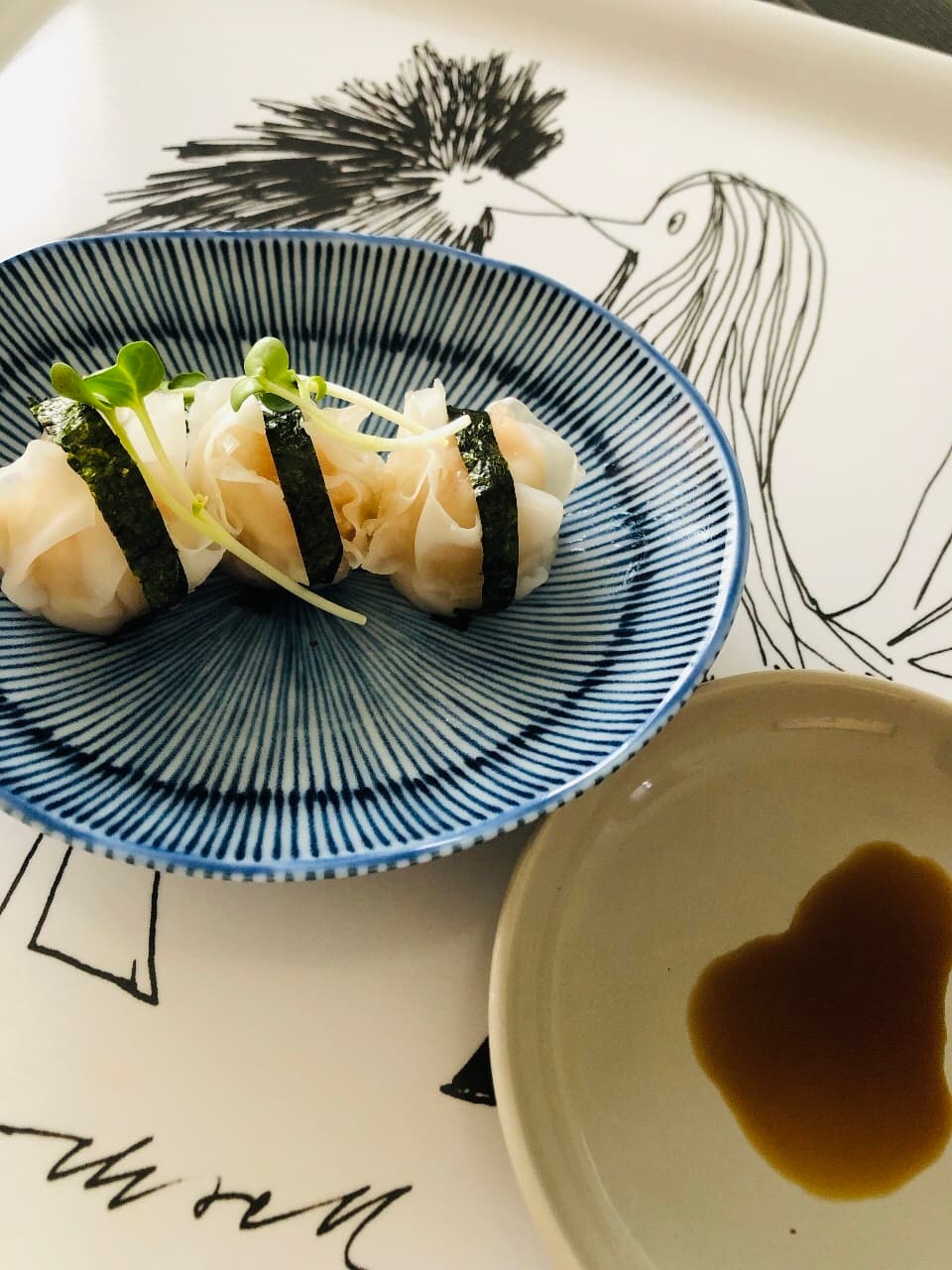 甘えびシューマイのお寿司風の完成写真