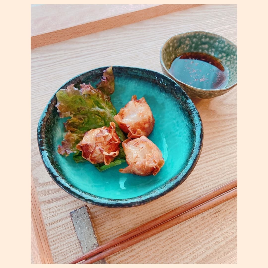 揚げシューマイの一味ぽん酢添えの完成写真