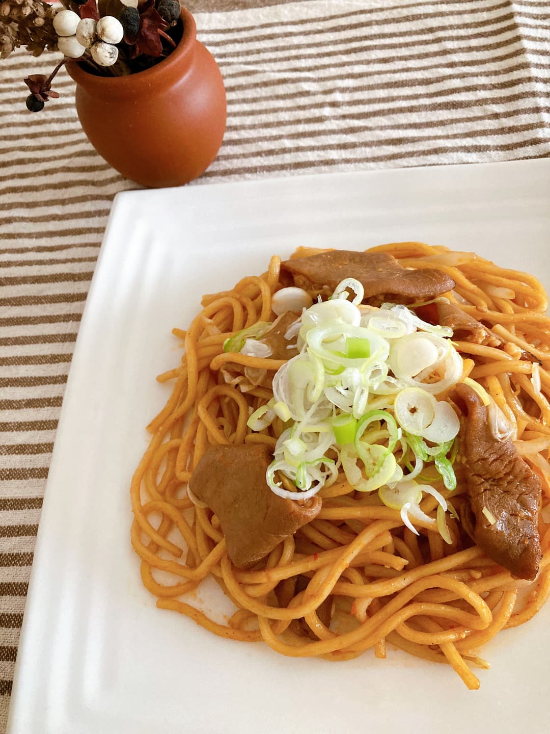 こてっちゃん焼きそばの完成写真