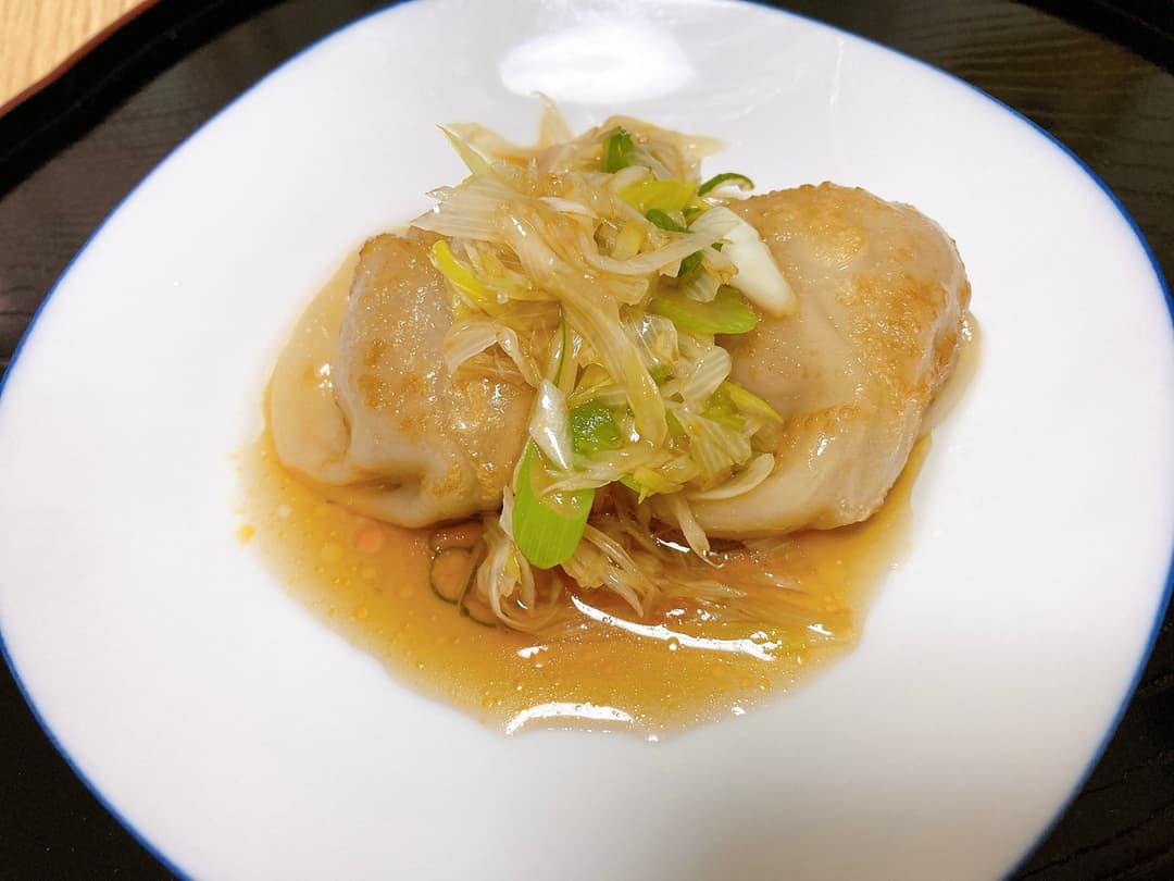揚げ焼き小籠包ネギポン酢ラー油の完成写真