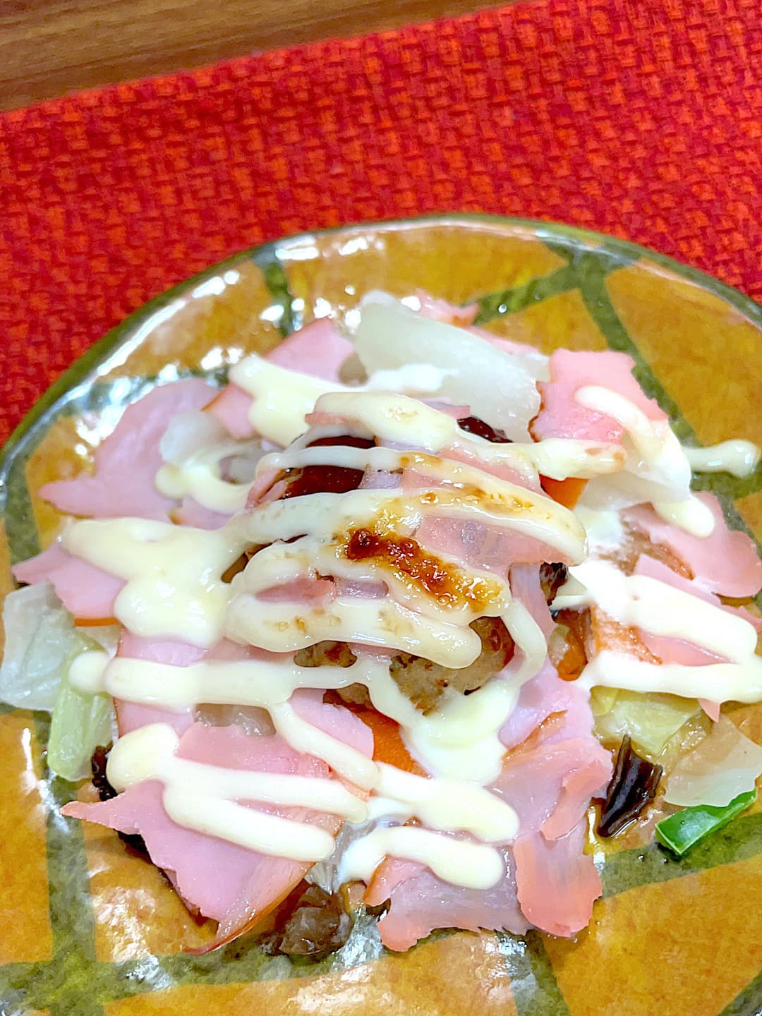 デミたまハンバーグのハムマヨ焼きの完成写真