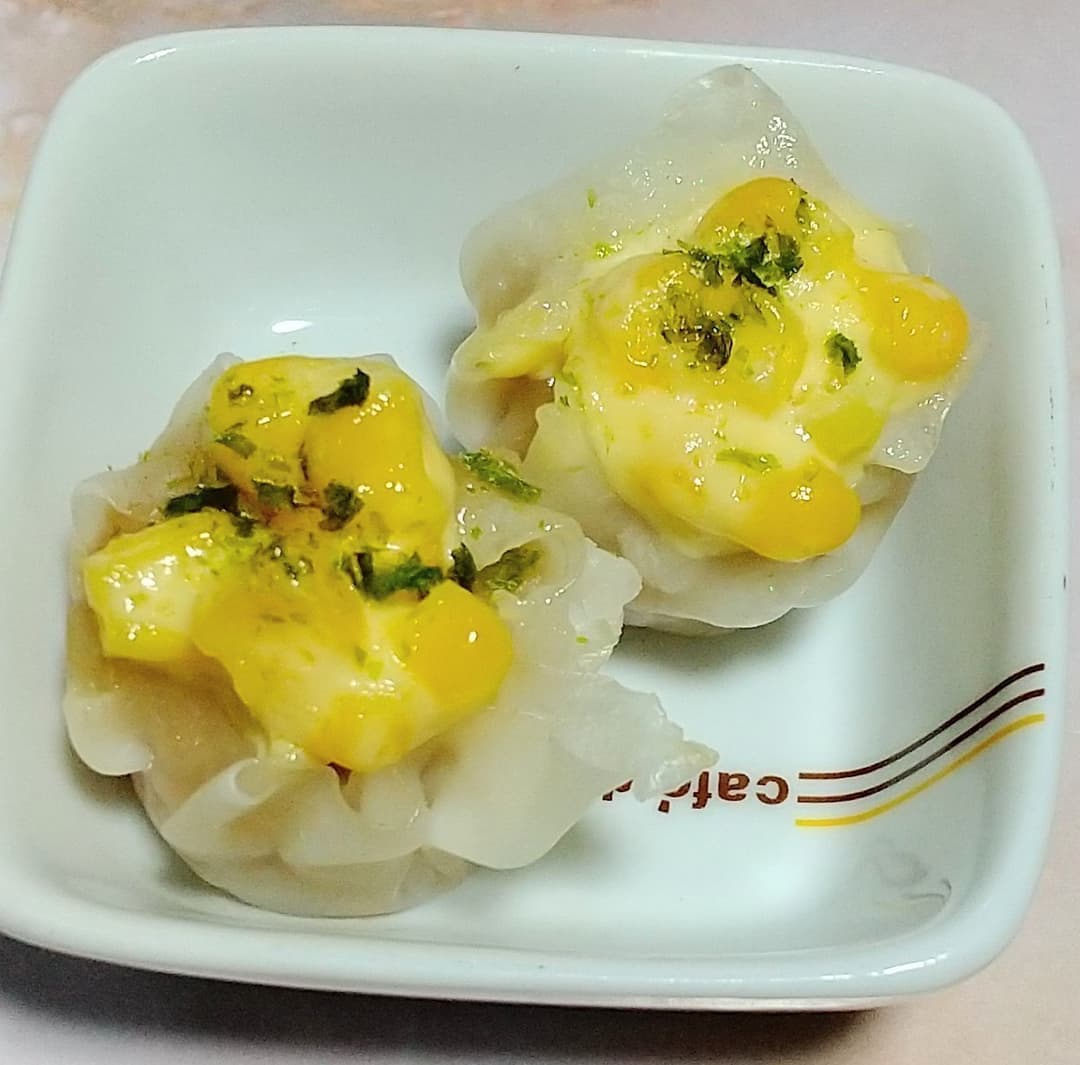 肉しゅうまいのコーンマヨ焼きの完成写真