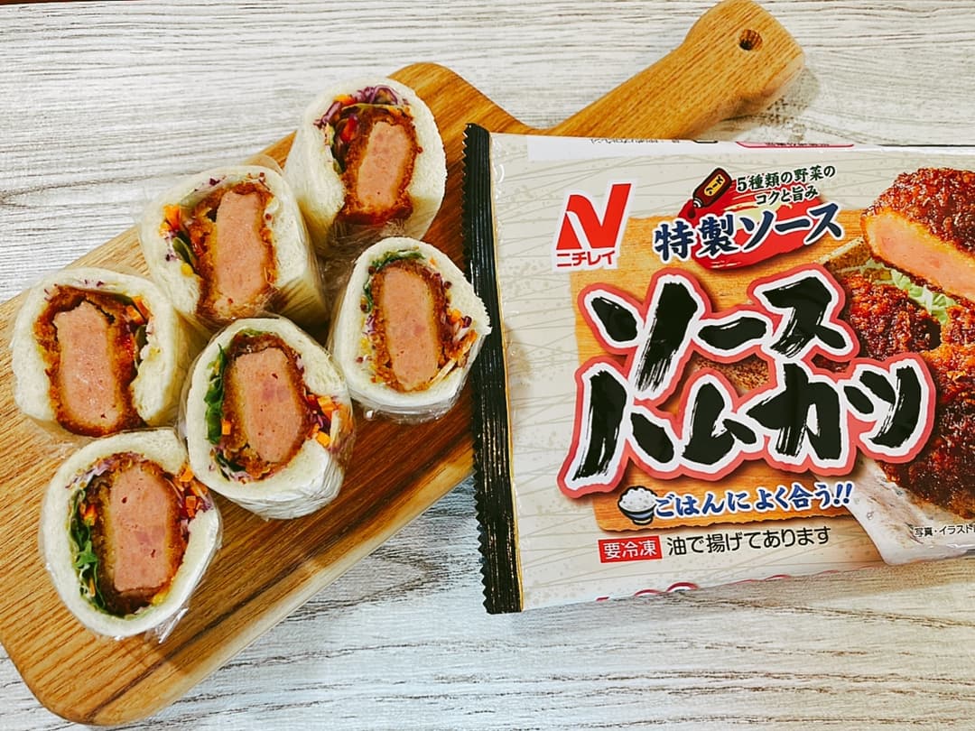 相性抜群♪マスタードハムサンドの完成写真