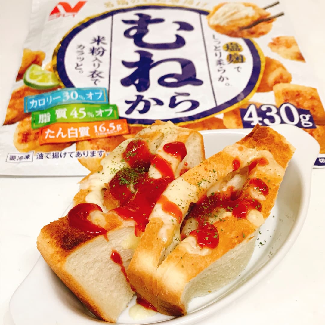 むねからチーズトーストの完成写真