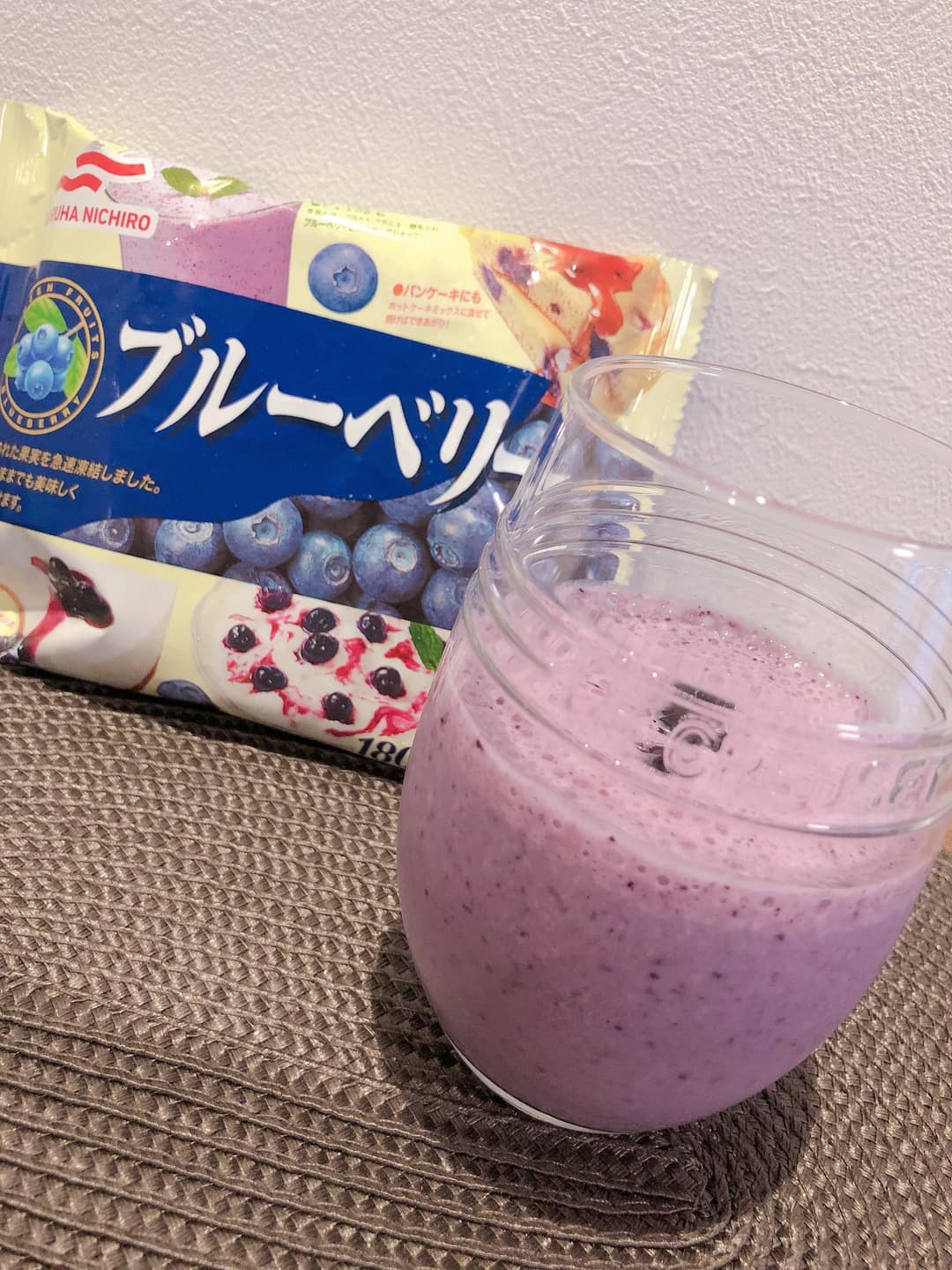 ブルーベリーバナナ甘酒スムージーの完成写真