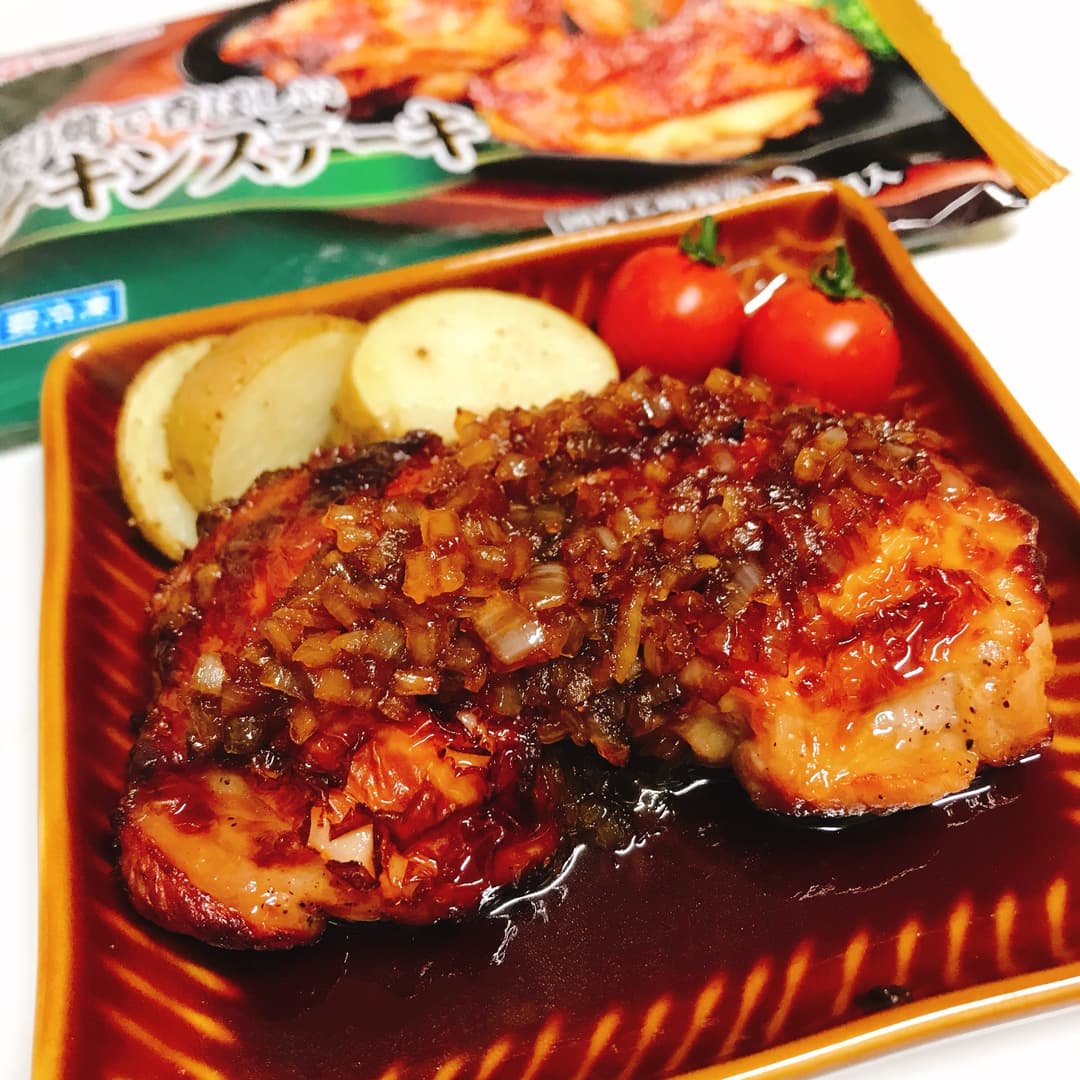 チキンステーキの和風玉ねぎソースの完成写真