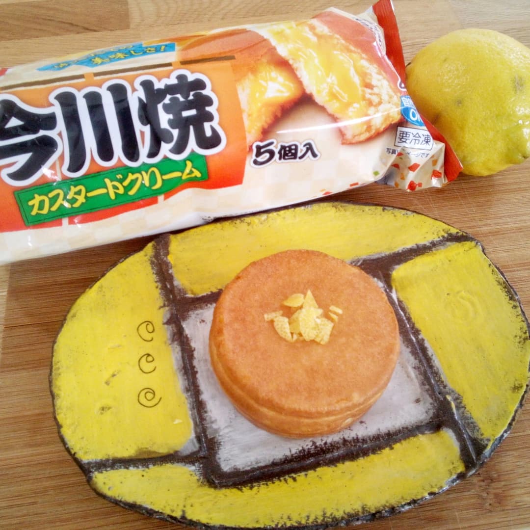 今川焼 はちみつレモンソースがけの完成写真