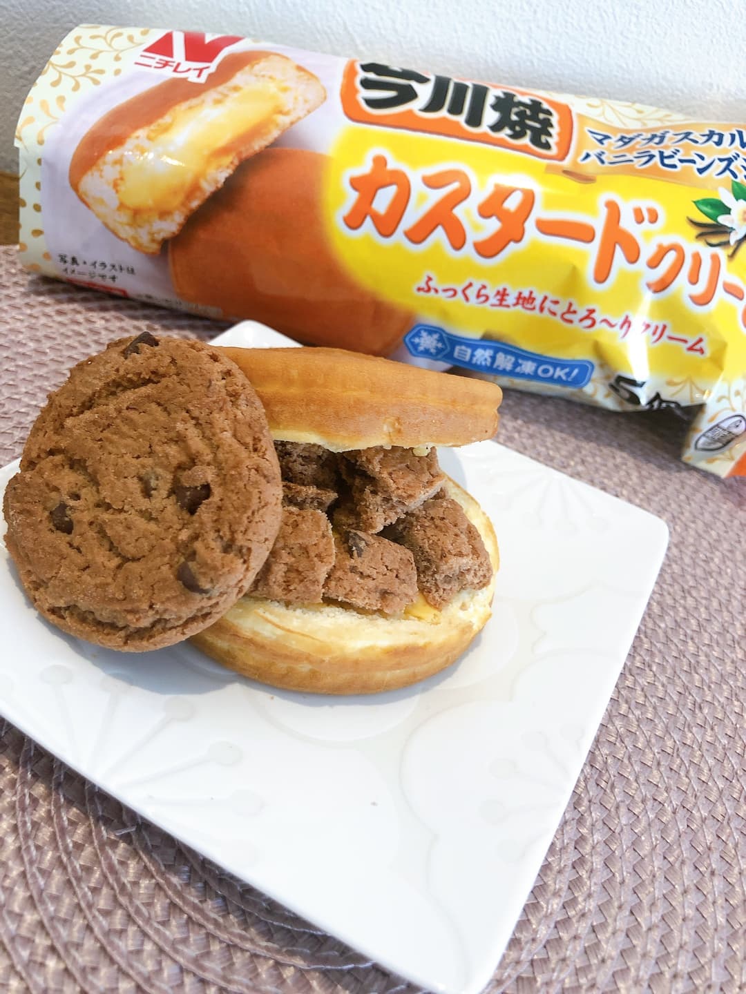 カスタード今川焼クッキーサンドの完成写真
