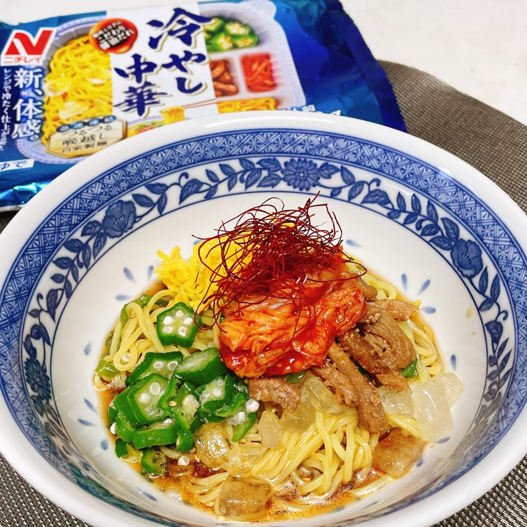 韓国風冷やし中華の完成写真
