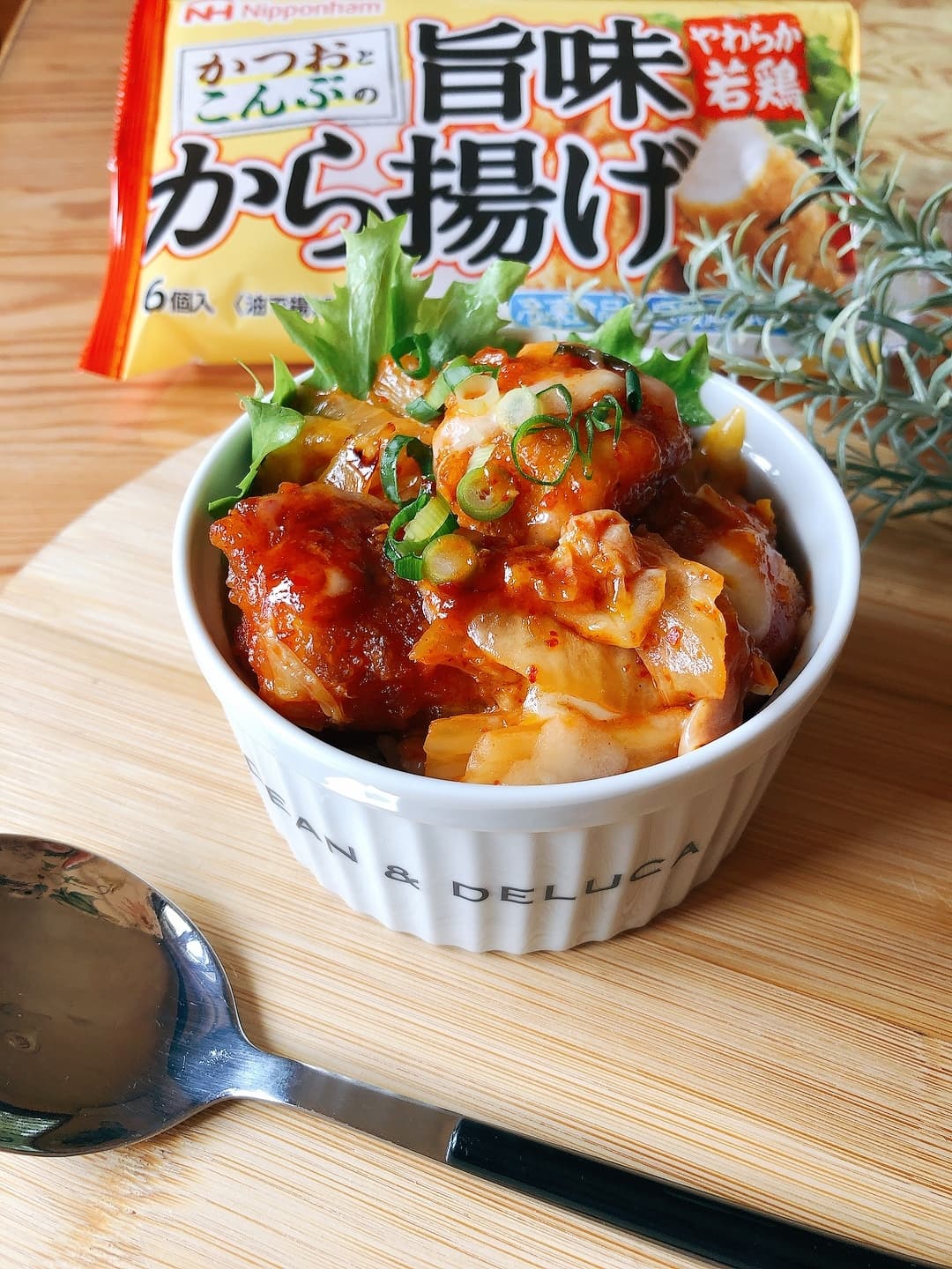 チーズタッカルビ丼の完成写真