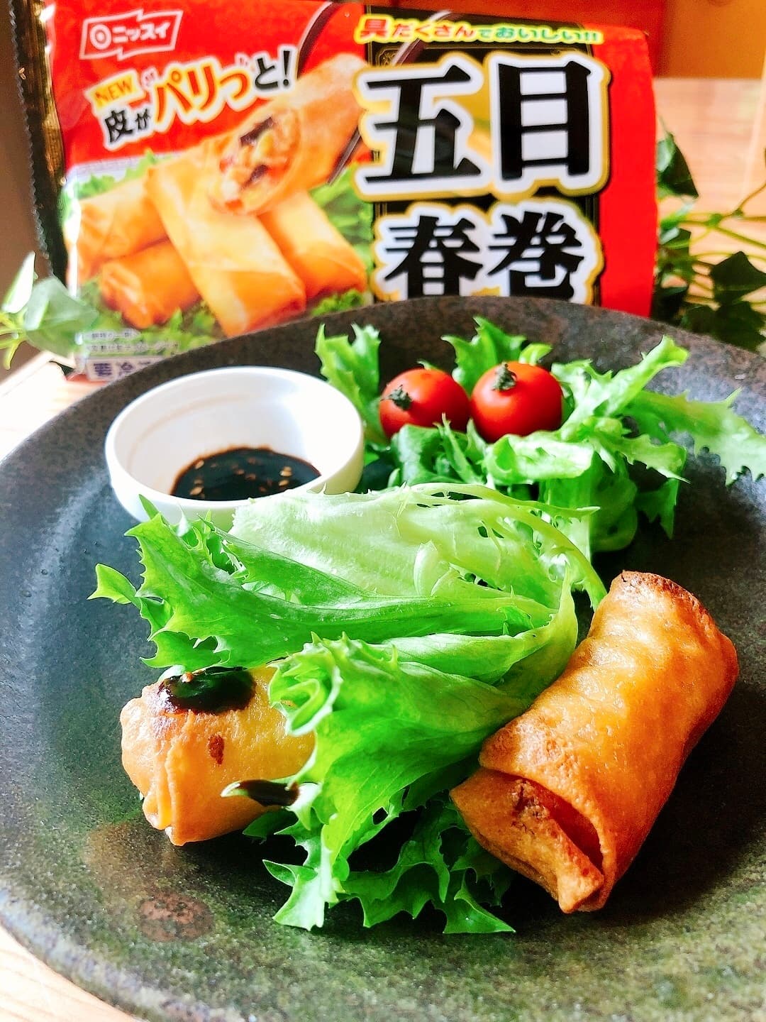 春巻のレタス巻きの完成写真