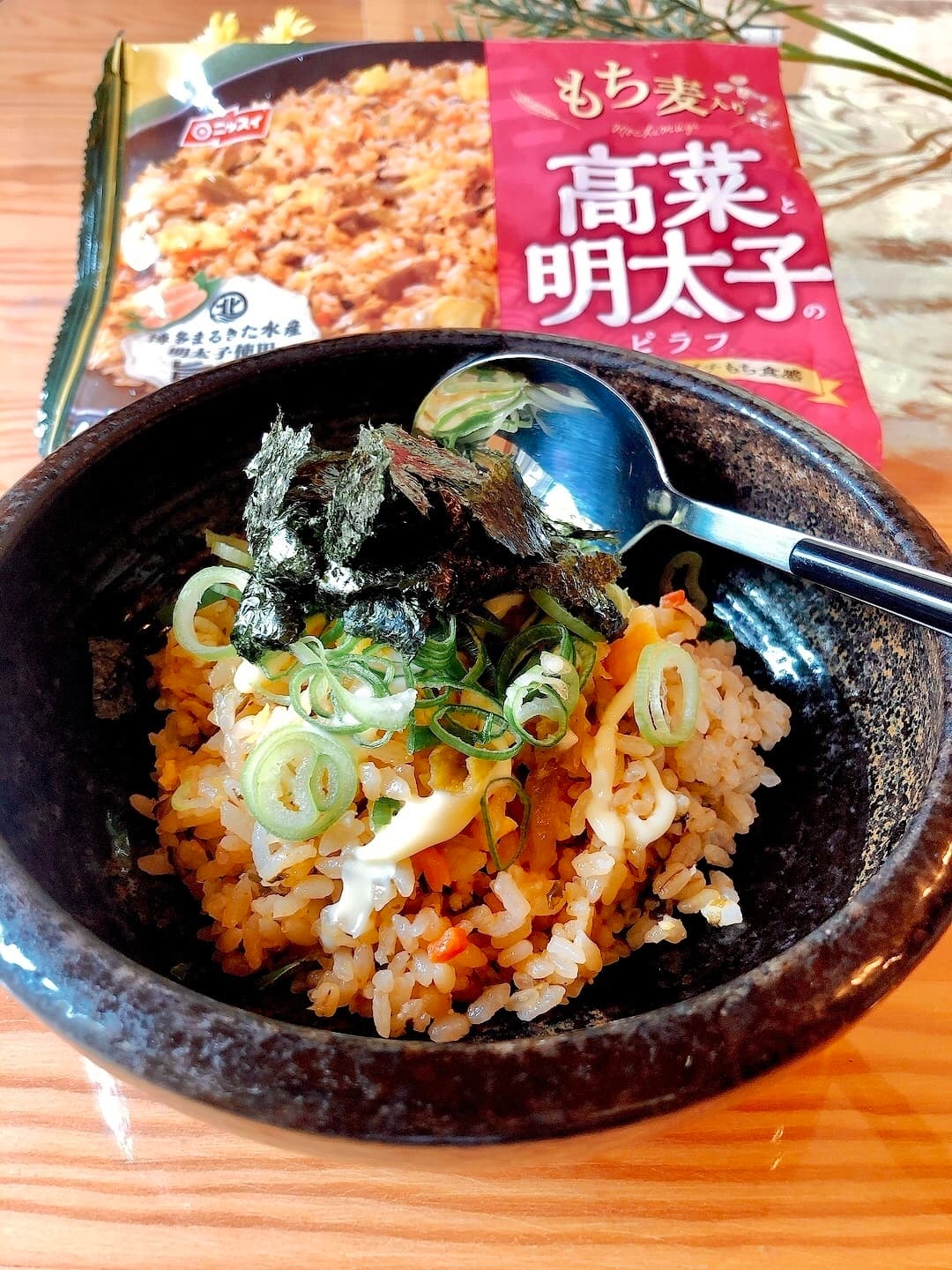 高菜明太のねぎマヨ丼の完成写真