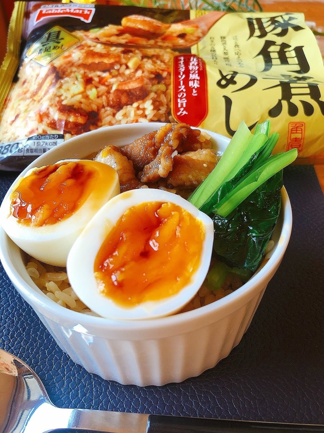 角煮めしでお手軽角煮丼の完成写真