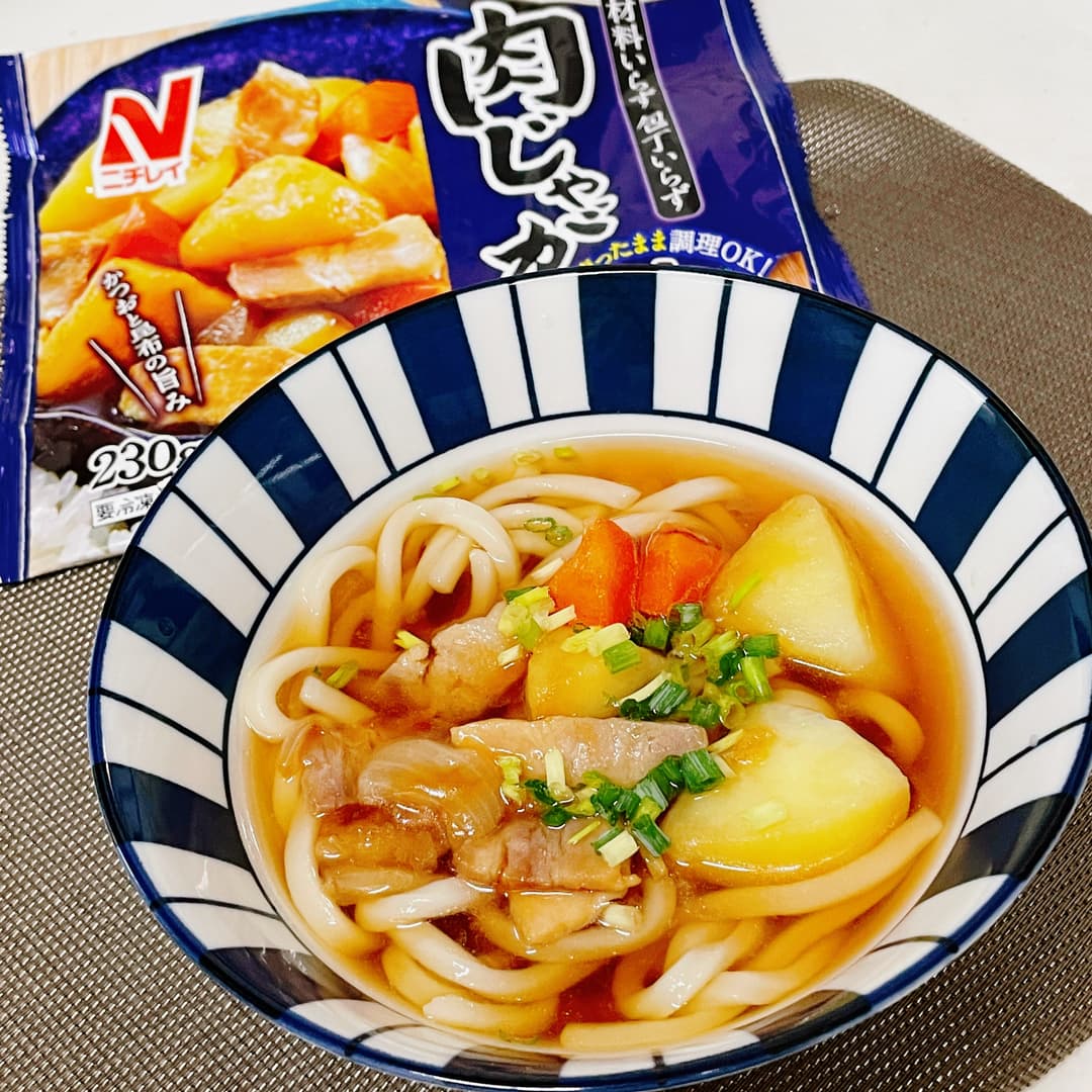 肉じゃがうどんの完成写真