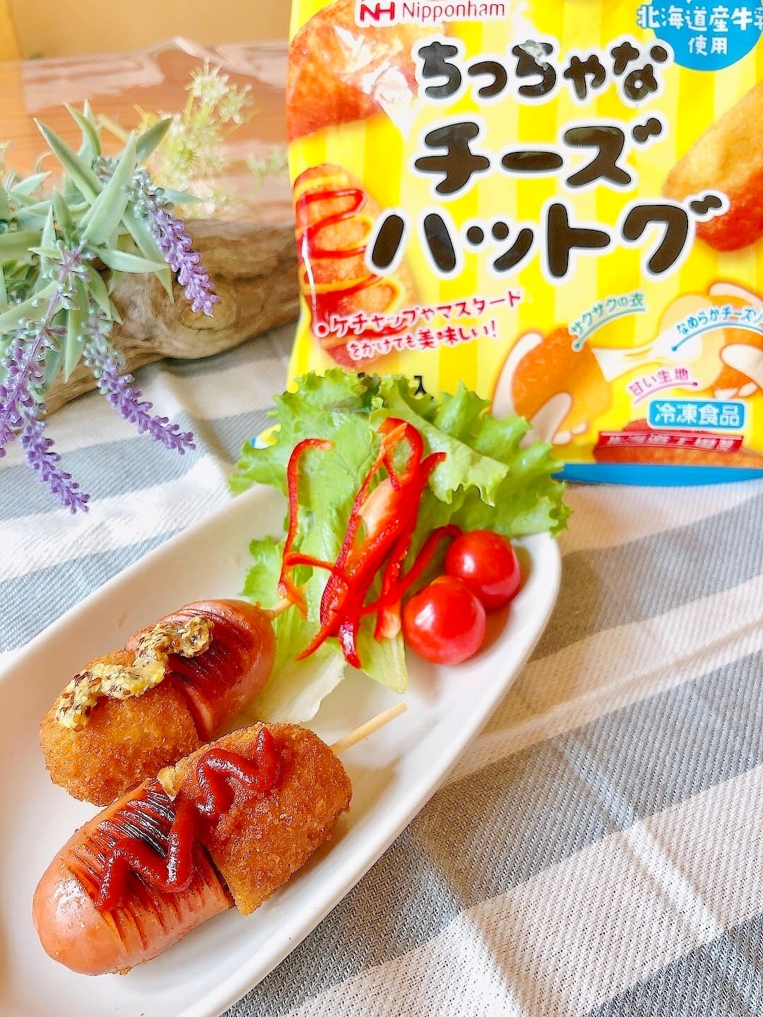 ソーセージチーズハットグの完成写真