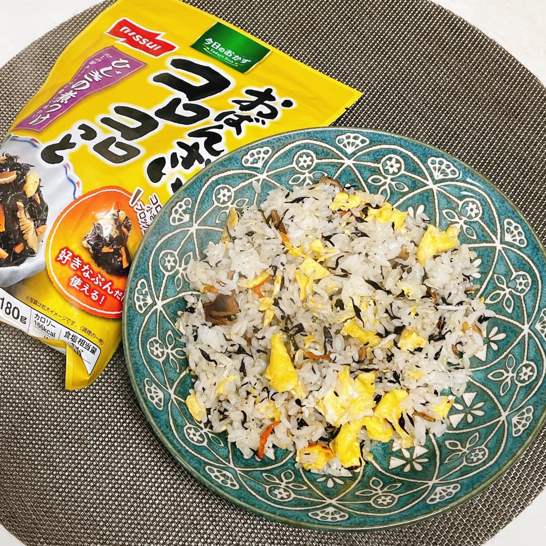 ひじきとしらすの卵チャーハンの完成写真