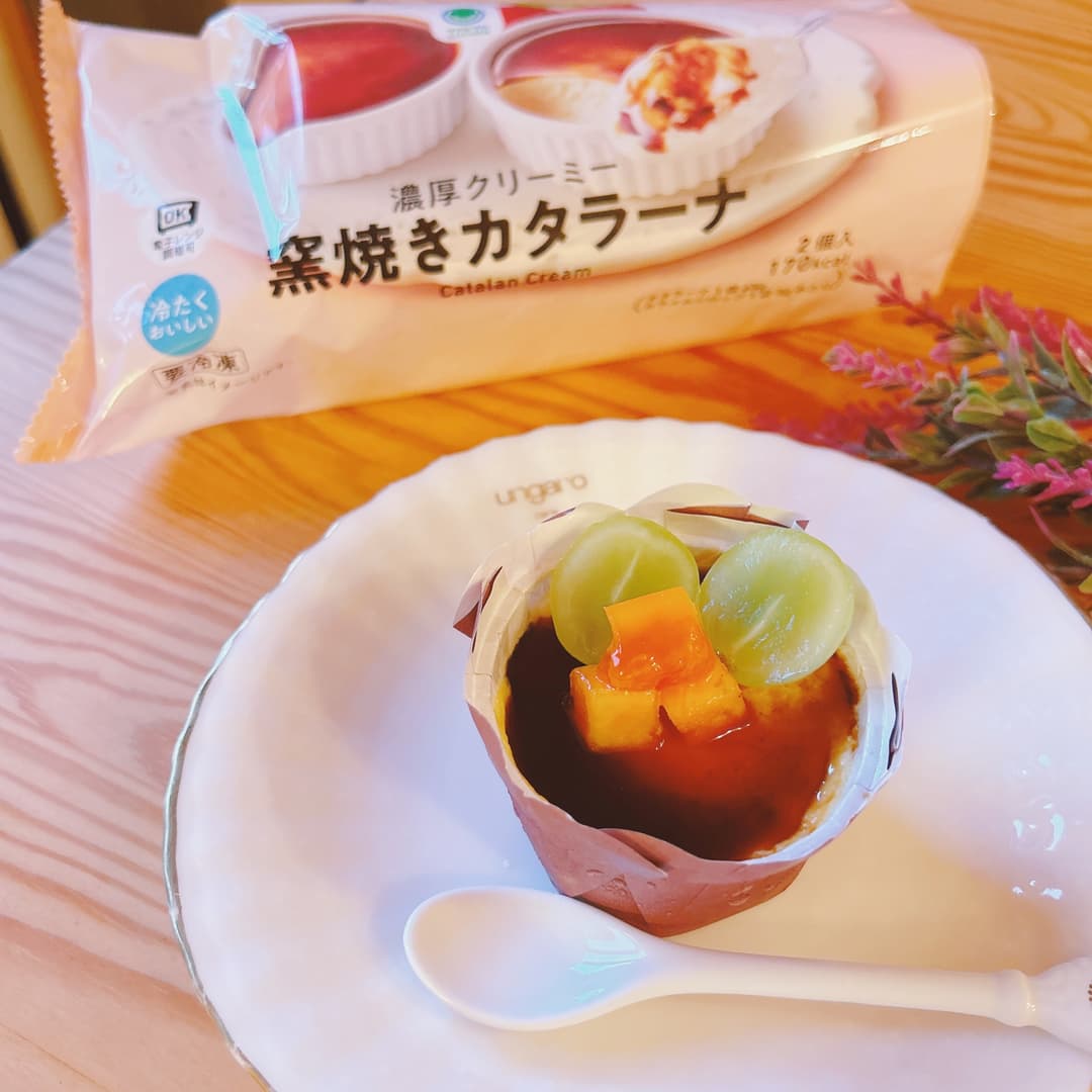 カタラーナで秋のフルーツのせの完成写真