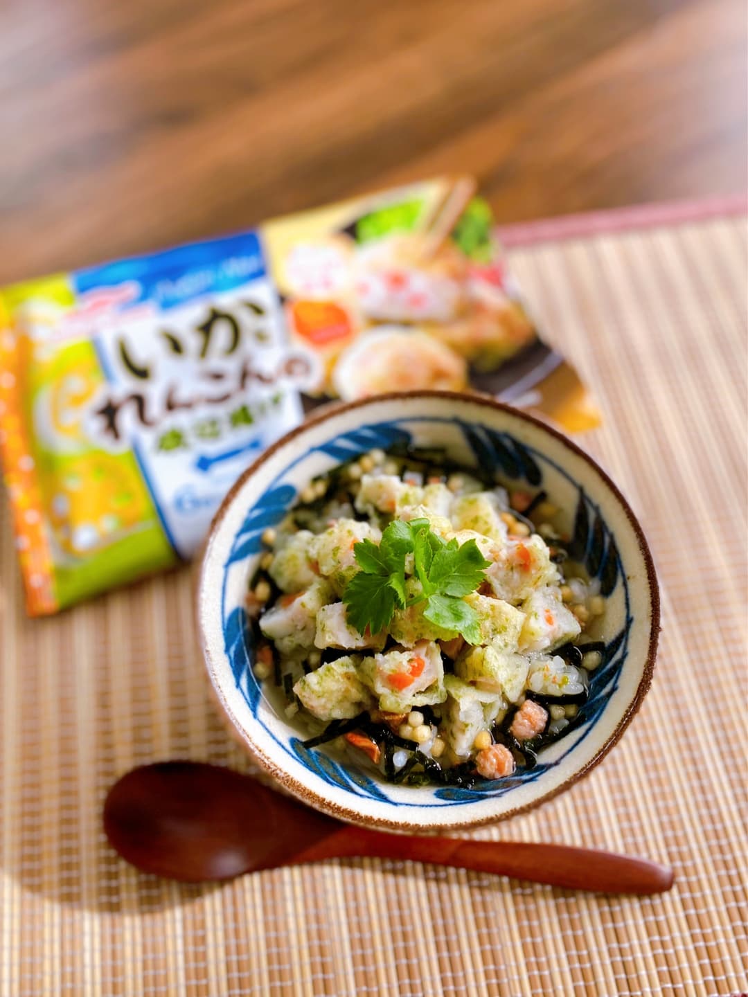 シャキシャキ!いかれんこん茶漬けの完成写真