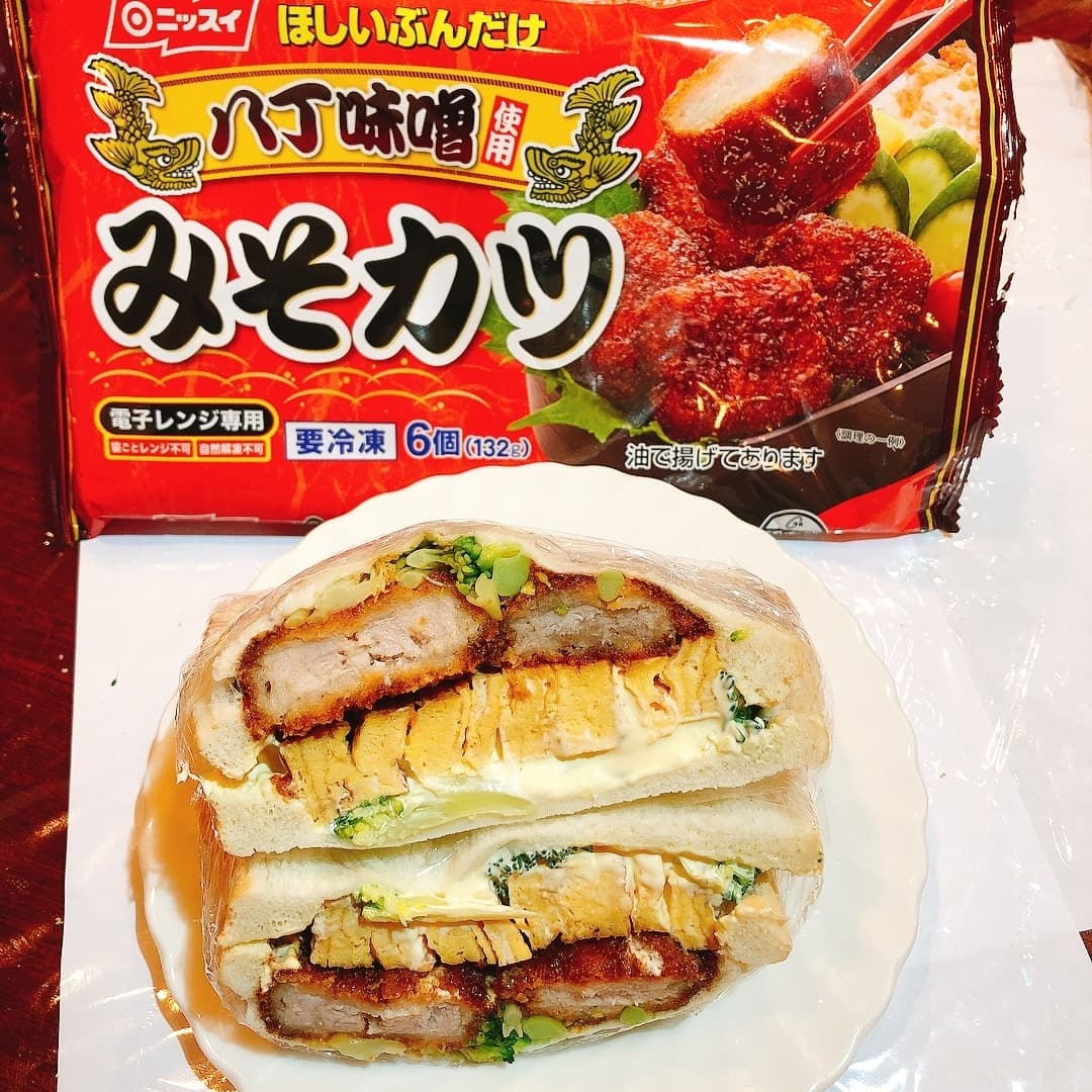 みそカツサンドの完成写真