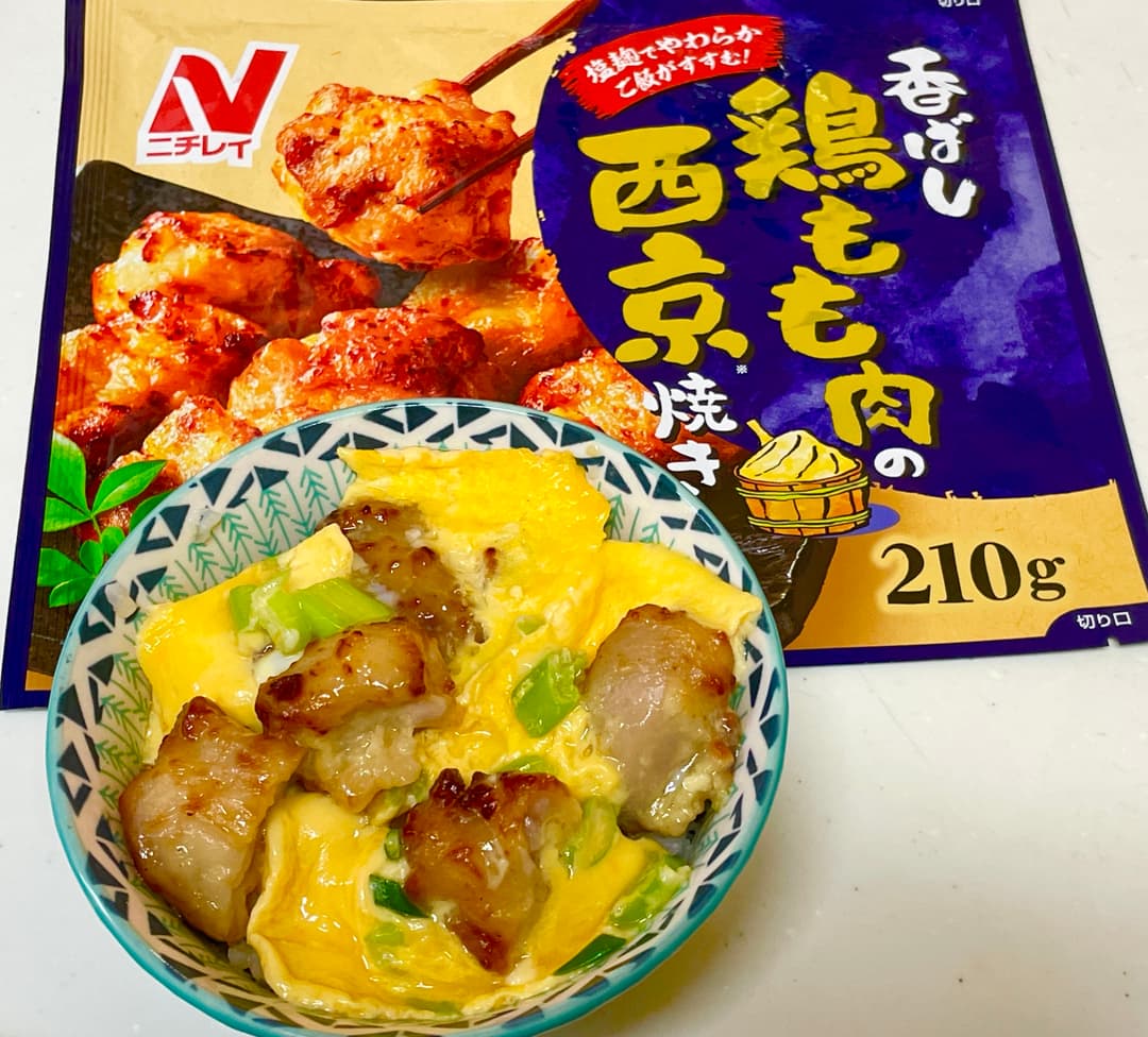 鶏もも肉西京焼きのレンチン親子丼の完成写真