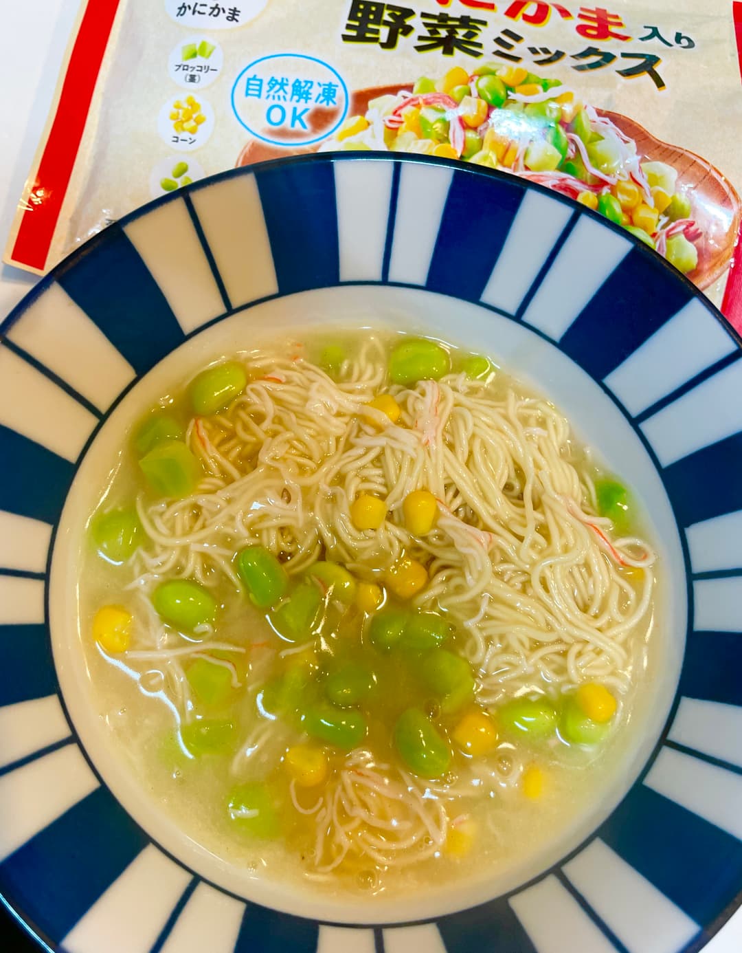 かにかま野菜のあんかけラーメンの完成写真