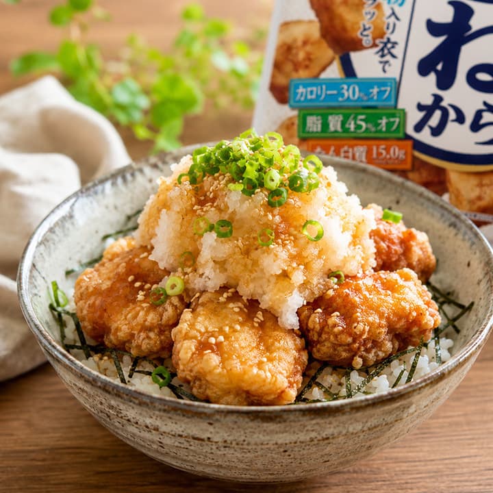 むねからの和風おろしポン酢丼の完成写真