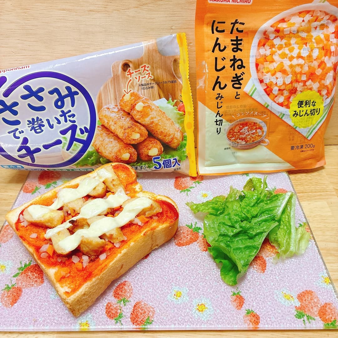 ささみチーズトーストの完成写真