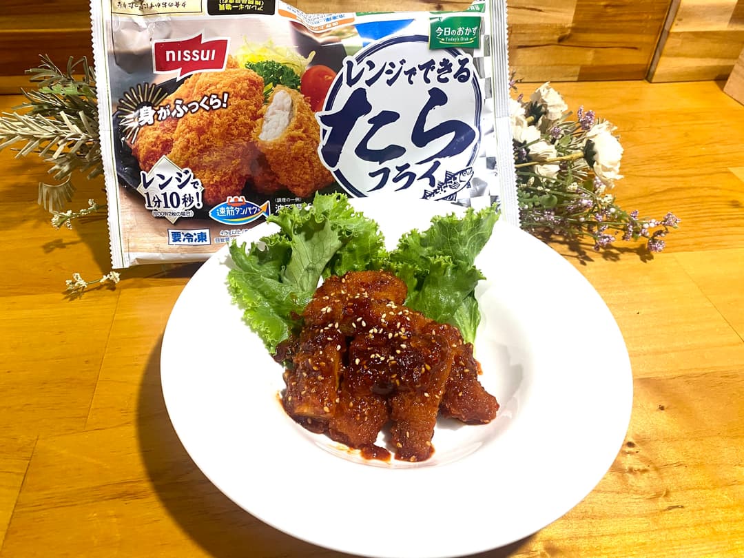 양념(ヤンニョム)たらフライの完成写真